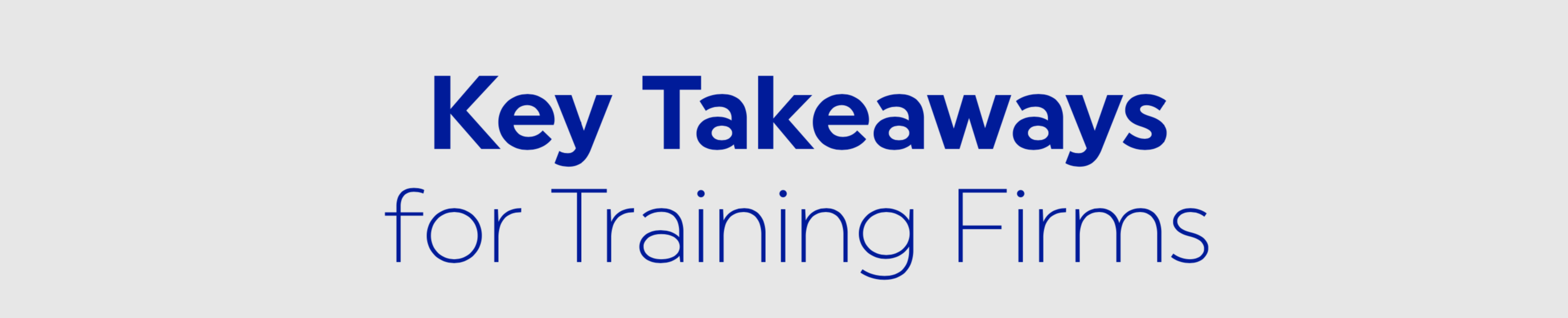 Training Firms